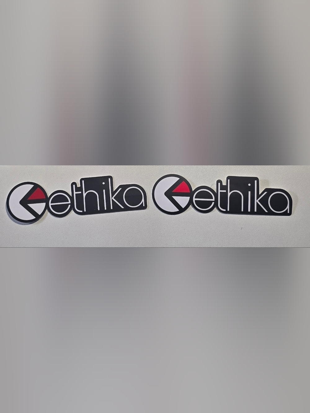 Ethika Stickers Lot of 2 Decals 3.5 inch length Moto Skate Race